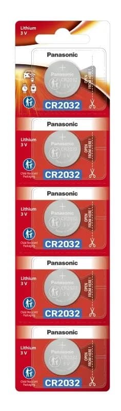 Батарейка Panasonic літієва CR2032 блістер, 5 шт.