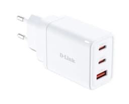 Зарядний пристрій мережевий D-Link DCP-651 65Вт GaN 2хUSB-С, 1xUSB-A, білий