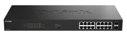 Комутатор D-Link DGS-1018P 16x1GE PoE+, 240Вт, 30Вт/порт, Некерований