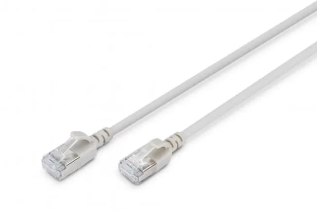 Патч-корд DIGITUS CAT 6a F-FTP Slim, 0,5 м, AWG 32/7, Cu, LSZH, сірий