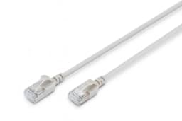 Патч-корд DIGITUS CAT 6a F-FTP Sliim, 10 м, AWG 32/7, Cu, LSZH, сірий
