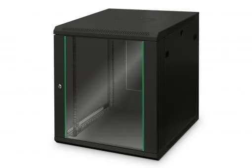 Шафа DIGITUS 19", 12U, Wall Mounting Dynamic Basic, 600x600 мм, 60кг максимально, чорна
