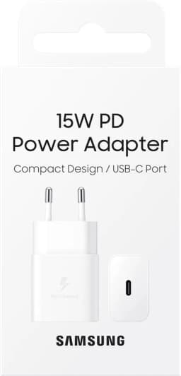 Зарядний пристрій мережевий Samsung 15Вт USB-С, білий
