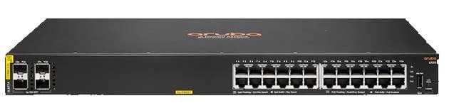 Комутатор HPE Aruba 6100, 24xGE, 4xSFP+ ports, PoE Class 4 370W, LT Warranty