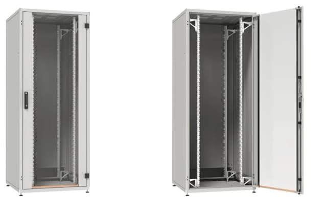 Шафа ZPAS 19", 42U, SZB IT, одностулкові передні та задні перфоровані двері, 600x600 мм, максимально 1500кг, сіра