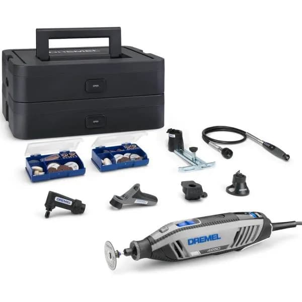 Шліфмашина шліфувально-гравірувальна Dremel 4250 6-128 Platinum+ 175В 5000-35000об/хв 128 насадок + 6 приставок 3.78кг