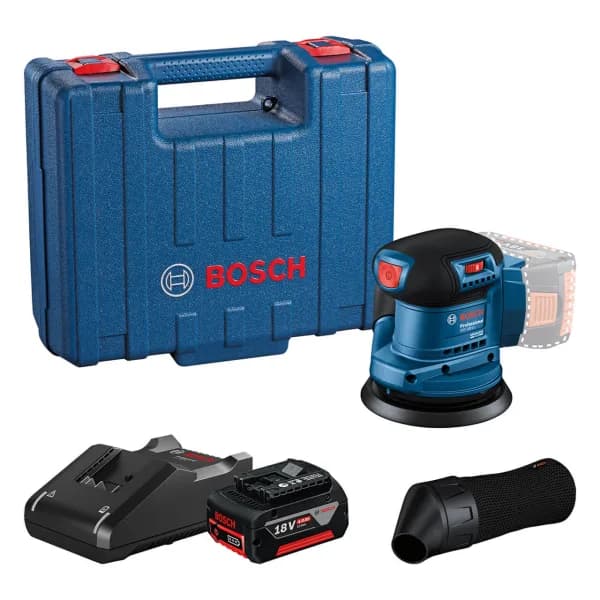 Шліфмашина ексцентрикова акумуляторна Bosch Professional GEX 185-LI 18Вт акб 4А·год 125мм 6000-10000об/хв ЗП 0.93кг