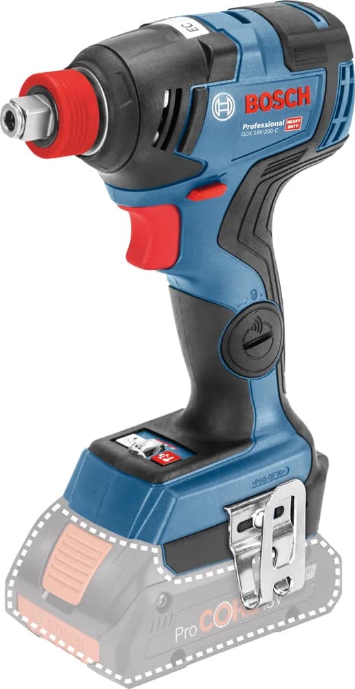 Гайковерт ударний акумуляторний Bosch Professional GDX 18V-200 C 18В 200Нм 3400об/хв М4-М14 1.2кг без АКБ та ЗП