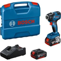 Гвинтоверт ударний акумуляторний Bosch Professional GDR 18V-200 18В акб 2х4А·год 200Нм 0-3400об/хв 0-4000уд/хв M6-M16 кейс ЗП 1.1кг
