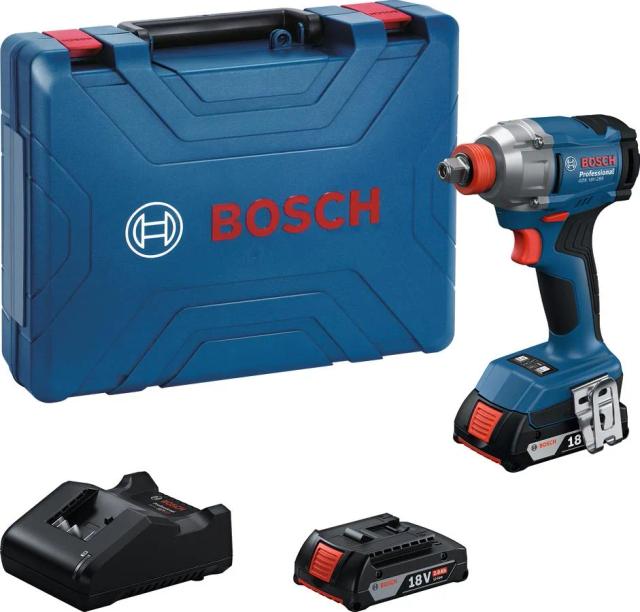 Гайковерт ударний акумуляторний Bosch Professional GDX 18V-285 18В 2x2А·год 285Нм до 3600об/хв квадрат 1/2" ЗП кейс 1.1кг