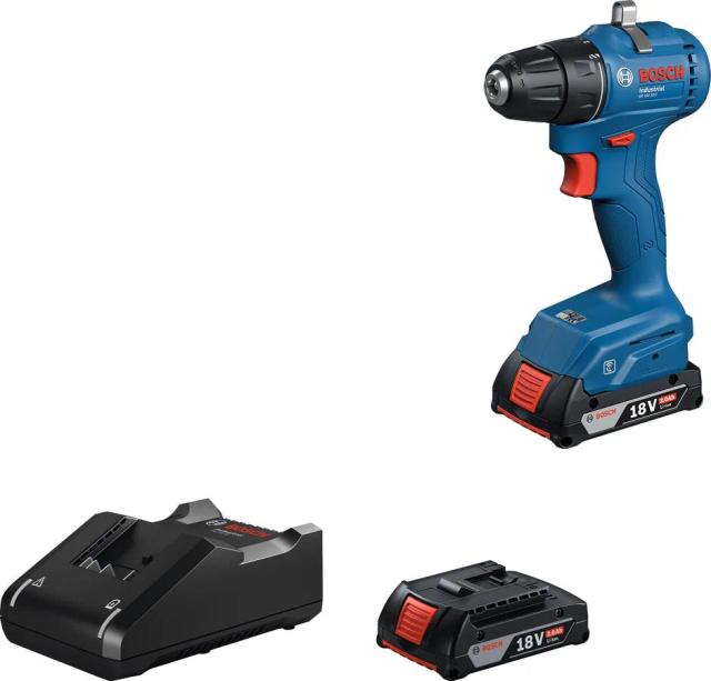 Шурупокрут-дриль акумуляторний Bosch ISR 18V-30P+ 18В 1х2А·год 9·30Нм 0-1400об/хв ЗП GAL 18V-40 0.8кг