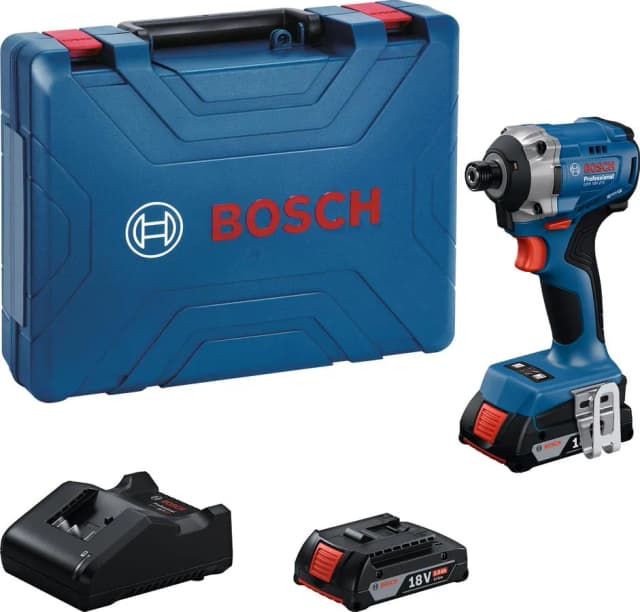 Гвинтоверт ударний акумуляторний Bosch Professional GDR 18V-215 18В АКБ 2х2А·год 215Нм 3800об/хв M6-M16 ЗП GAL18V-20 кейс 1кг