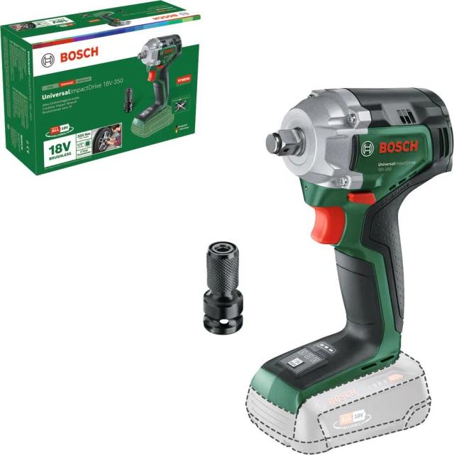 Гайковерт ударний акумуляторний Bosch UniversalImpactDrive 18V-350 18В 2x2А·год 85/200/350Нм до 3400об/хв квадрат 1/2" 1.1кг