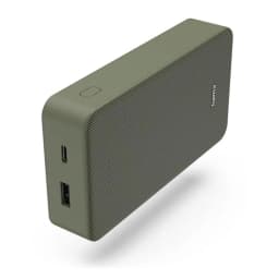Акумулятор портативний літій-іонний Power Bank Hama 20000 мА·год, USB-C/USB-A, green