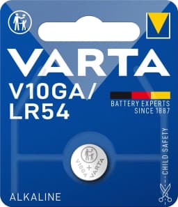 Батарейка Varta лужна V10 GA (LR54) блістер, 1 шт