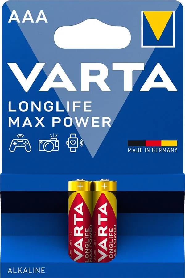 Батарейка Varta Longlife Max Power лужна AAA блістер, 2 шт
