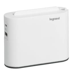 Розгалуджувач мережевий Legrand 2хТипЕ, 6A, 1xUSB-A,1xUSB-C, кутовий, біло-сірий