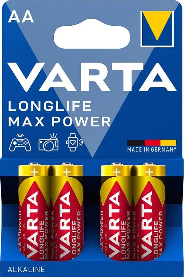 Батарейка Varta Longlife Max Power AA блістер, 4 шт