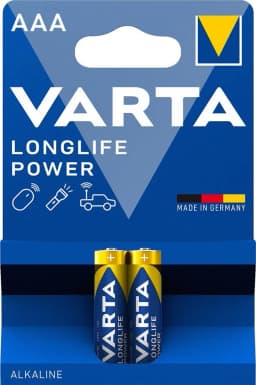 Батарейка Varta Longlife Power лужна AAA блістер, 2 шт