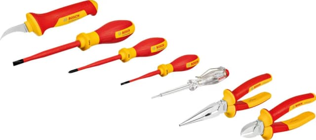 Набір інструментів Bosch Professional, VDE плоскогубці/викрутки/ніж 7шт