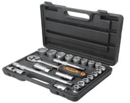 Набір інструментів Tolsen, набір торцевих головок 1/2", CrV, 22шт