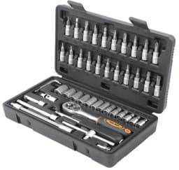 Набір інструментів Tolsen, 1/4", CrV та S2, 46шт
