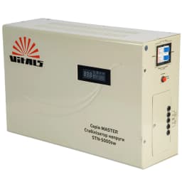 Стабілізатор напруги Vitals Master STN-5000sw тиристорний 3000Вт 5000ВА 100-260В однофазний 15кг