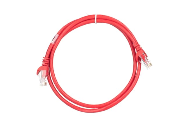 Патч-корд 2E САТ 5e, UTP, 1м, 26AWG, RJ45, 7/0.16, Cu, PVC, червоний