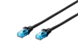 Патч-корд 2E CAT 5e, UTP, 0.50м, 26AWG, RJ45, 7/0.16, Cu, LSZH, чорний