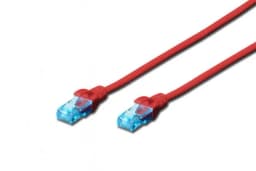 Патч-корд 2E CAT 5e, UTP, 1м, 26AWG, RJ45, 7/0.16, Cu, LSZH, червоний