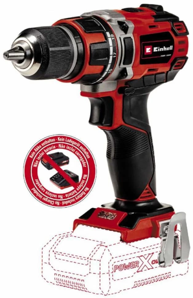 Шурупокрут-дриль акумуляторний Einhell Professional TP-CD 18/50 Li BL Solo 18В 50Нм 0-500·0-1800об/хв 2-13мм 1.1кг без АКБ та ЗП