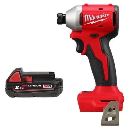 Гвинтоверт ударний акумуляторний Milwaukee M18 BLIDRC-0 18В АКБ1х2А·год 190Нм 0-3600об/хв 1.3кг