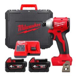 Гвинтоверт ударний акумуляторний Milwaukee M18 BLIDRC-402C 18В АКБ 2х4А·год 190Нм 0-3600об/хв ЗП M12-18C кейс 1.3кг