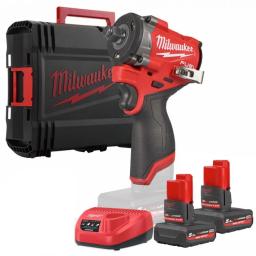 Гайковерт ударний акумуляторний Milwaukee M12 FCIWF12G3-502X 12В АКБ 2х5А·год 542Нм 0-3000об/хв 1/2" ЗП M12C кейс 1.5кг