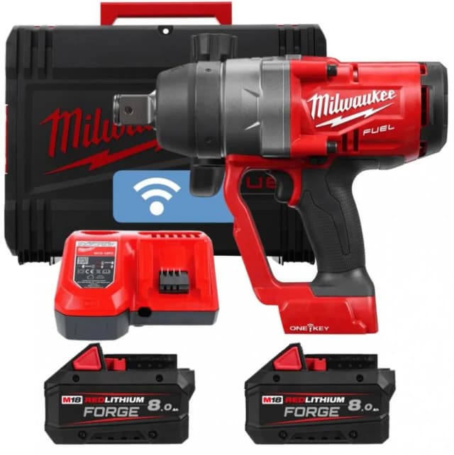 Гайковерт ударний акумуляторний Milwaukee M18 ONEFHIWF1-802X 18В АКБ 2х8А·год 2400Нм 0-1650об/хв 1/2" ЗП M12-18FC кейс 5.9кг