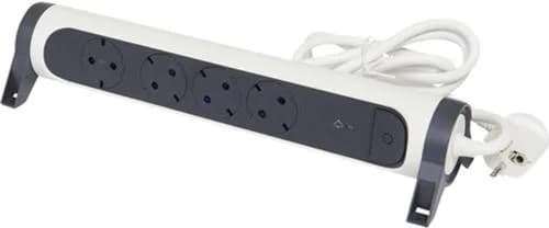 Подовжувач мережевий Legrand преміум, 1.5м, 4xТипF, 16A, біло-чорний