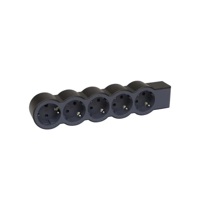 Подовжувач мережевий Legrand стандарт, без кабелю, 5хТипF, 16A, чорний