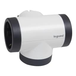 Розгалуджувач мережевий Legrand преміум, 3xТипF, 16A, 1xUSB-A,1xUSB-C, поворотний, біло-чорний