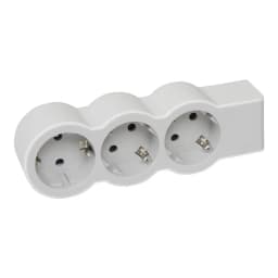 Подовжувач мережевий Legrand стандарт, без кабелю, 3xТипF, 16A, біло-сірий