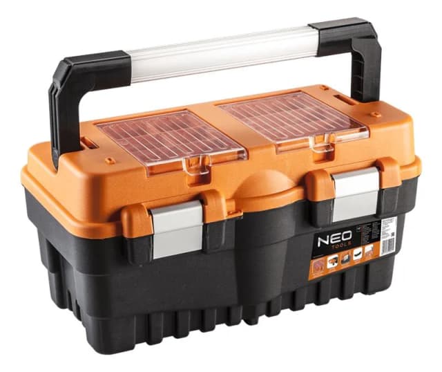 Ящик для інструменту Neo Tools, 18", органайзер в кришці, 24.2х46.2х25.6cм, пластик
