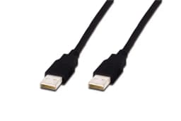 Кабель DIGITUS USB-A (M/M) заряджання/синхронізації, 1.8м, чорний