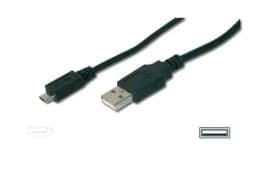 Кабель DIGITUS USB 2.0 (AM/micro B) 1.8м, чорний