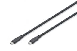 Кабель DIGITUS USB-C заряджання/синхронізації, USB 3.2 Gen 2, 10G, 100W, 4K, силіконовий, 1м, чорний