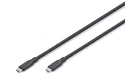 Кабель DIGITUS USB-C > USB-C заряджання/синхронізації, USB4 2.0, 80G, 240W, 16K, силіконовий, 1.5м, чорний