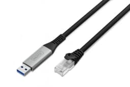 Кабель DIGITUS Ethernet USB-A - RJ45 CAT 6A S/FTP, 1 Gbit/s, 2m, LSZH
