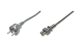 Кабель живлення DIGITUS Schuko CEE 7/7 (Typ-F) - C5 M/F, 1.2м, чорний