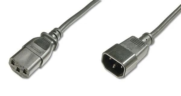 Мережевий кабель DIGITUS C14/M - C13/F, 5м, чорний