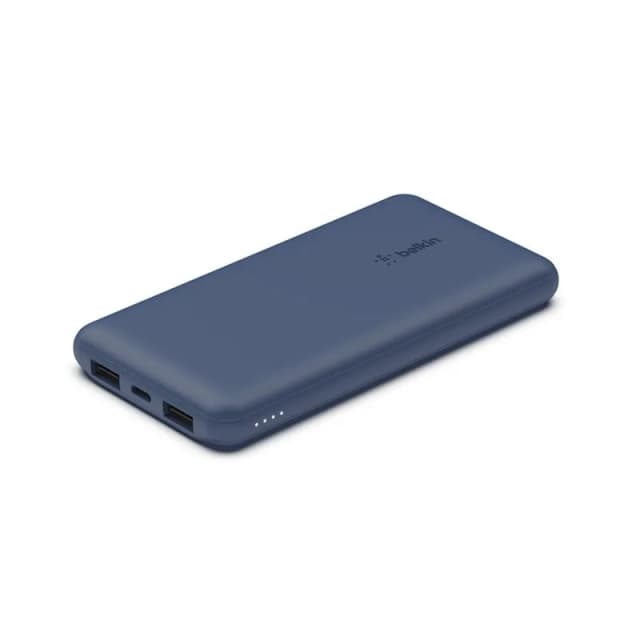 Акумулятор портативний літій-іонний Power Bank Belkin 10000мА·год, 15Вт, 2хUSB-A/USB-C, блакитний