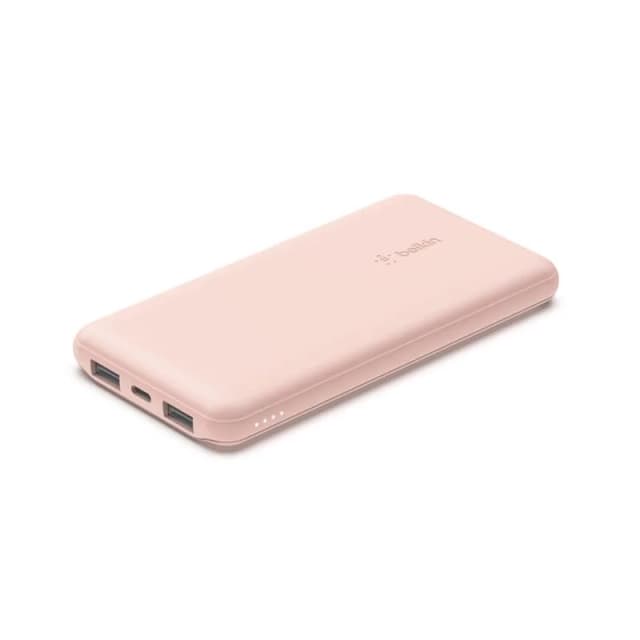 Акумулятор портативний літій-іонний Power Bank Belkin 10000мА·год, 15Вт, 2хUSB-A/USB-C, рожевий