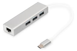 Концентратор DIGITUS USB-C - USB 3.0 3 Port Hub + Gigabit Ethernet